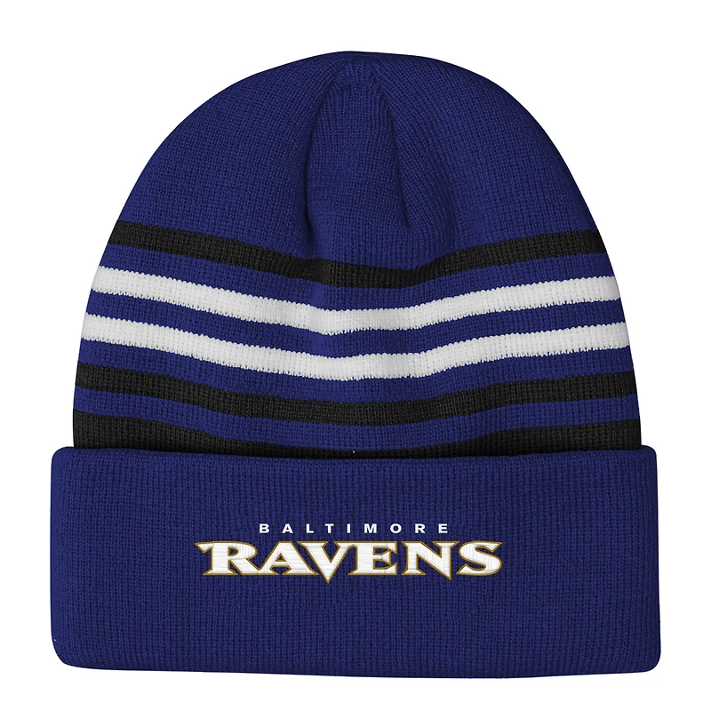 Youth Outerstuff Purple Baltimore Ravens Essentials Cuffed Knit Hat