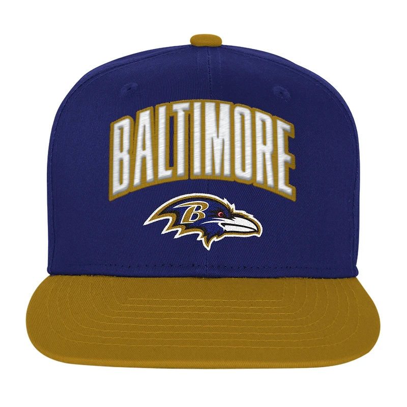Casquette snapback violette Essentials Baltimore Ravens pour jeunes Outerstuff