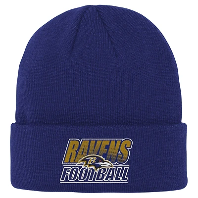 Youth Outerstuff  Purple Baltimore Ravens Team Gradient Cuffed Knit Hat