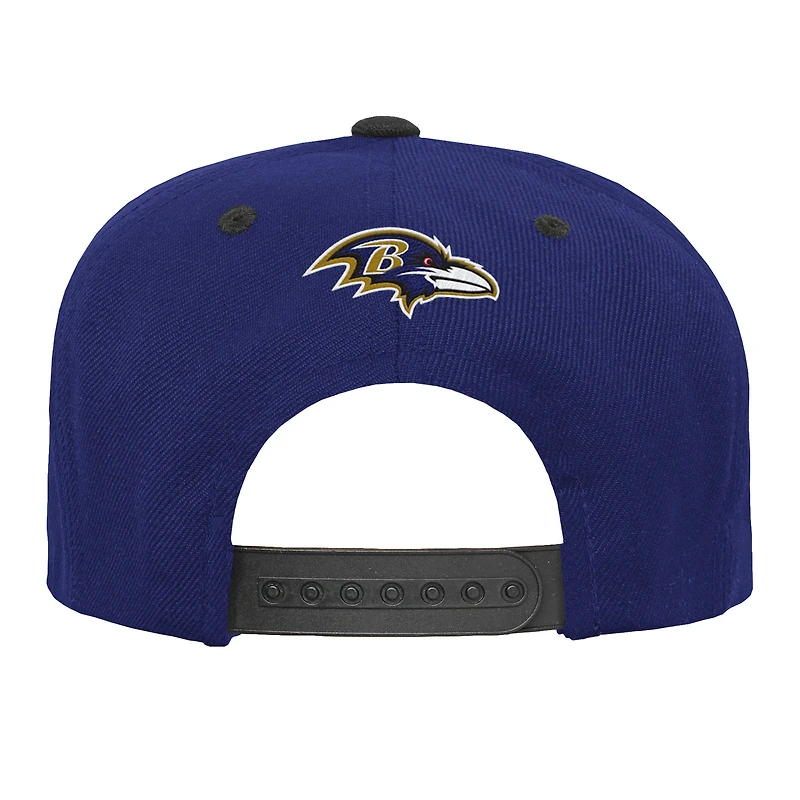 Youth Outerstuff Purple Baltimore Ravens Team Gradient Deadstock Snapback Hat