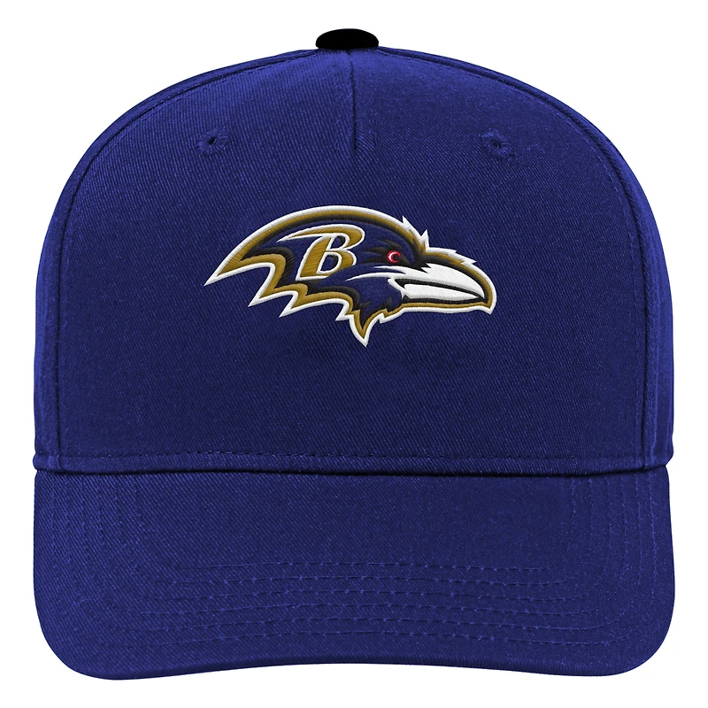 Youth Outerstuff Purple Baltimore Ravens Team Pre-Curved Adjustable Hat