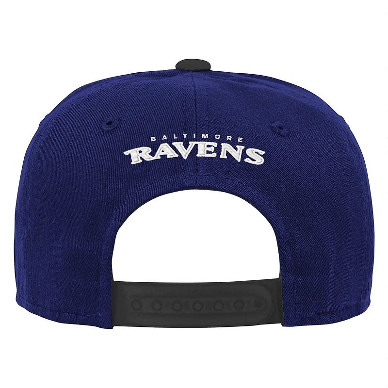 Youth Outerstuff Purple Baltimore Ravens Team Pre-Curved Adjustable Hat