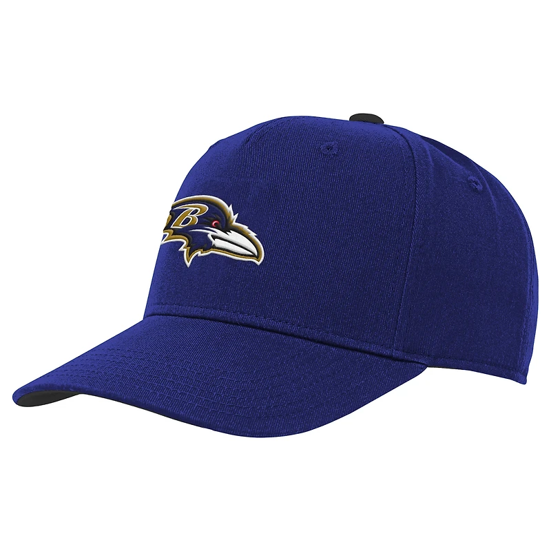 Youth Outerstuff Purple Baltimore Ravens Team Pre-Curved Adjustable Hat