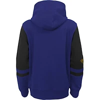 Youth Purple Baltimore Ravens Colorblock Full-Zip Hoodie