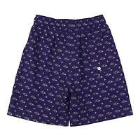 Youth Wes & Willy  Purple Baltimore Ravens Fleur Swim Trunks