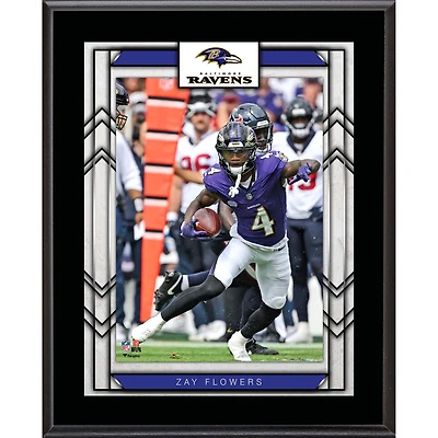 Zay Flowers Baltimore Ravens 10.5" x 13" Player Sublimated Plaque