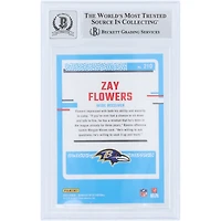 Zay Flowers Baltimore Ravens Autographié 2023 Panini Donruss Optic #210 Beckett Fanatics Witnessed Authenticated 10 Rookie Card
