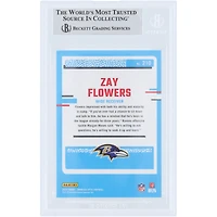 Carte de recrue authentifiée signée Zay Flowers Baltimore Ravens 2023 Panini Donruss Optic #210 Beckett Fanatics