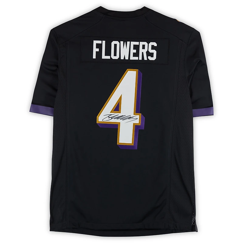 Zay Flowers Baltimore Ravens Autographed Black Nike Limited Jersey  