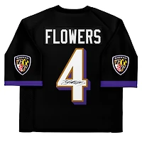 Zay Flowers Baltimore Ravens Autographed Black Nike Limited Jersey
