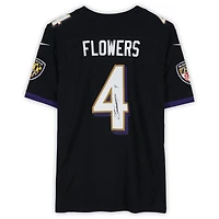 Zay Flowers Baltimore Ravens Autographed Black Nike Vapor F.U.S.E. Limited Jersey