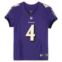 Maillot Nike Elite violet autographié par Zay Flowers des Baltimore Ravens