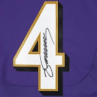 Maillot Nike Elite violet autographié par Zay Flowers des Baltimore Ravens