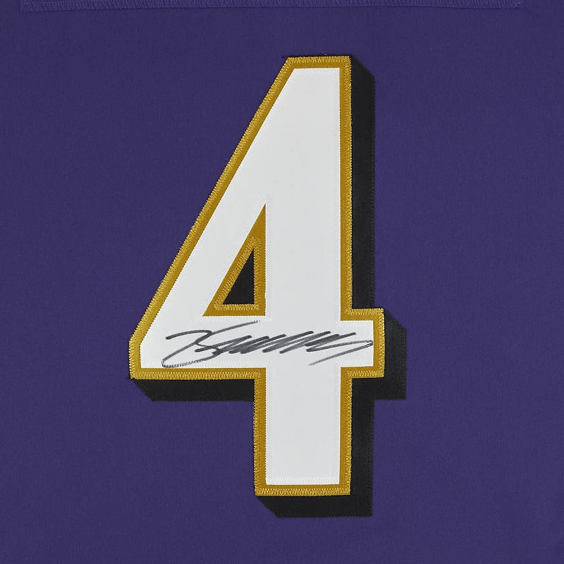 Zay Flowers Baltimore Ravens Autographed Purple Nike Limited Jersey 