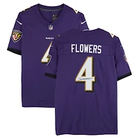 Zay Flowers Baltimore Ravens Autographed Purple Nike Vapor F.U.S.E. Limited Jersey  