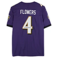 Zay Flowers Baltimore Ravens Autographed Purple Nike Vapor F.U.S.E. Limited Jersey  
