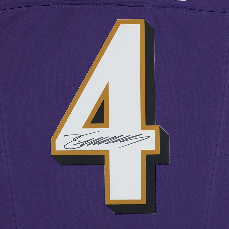 Maillot Nike Vapor F.U.S.E. violet dédicacé par Zay Flowers des Baltimore Ravens