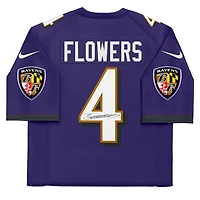 Zay Flowers Baltimore Ravens Autographed Purple Nike Vapor F.U.S.E. Limited Jersey  