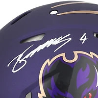 Casque Riddell Alternate Speed ​​Authentic 2024 autographié par Zay Flowers des Ravens de Baltimore avec inscription « Ravens Flock »