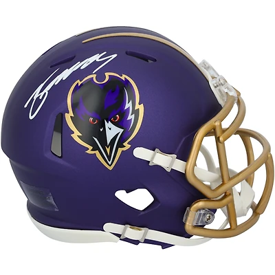 Casque Riddell 2024 Alternate Speed ​​Mini autographié par Zay Flowers des Baltimore Ravens