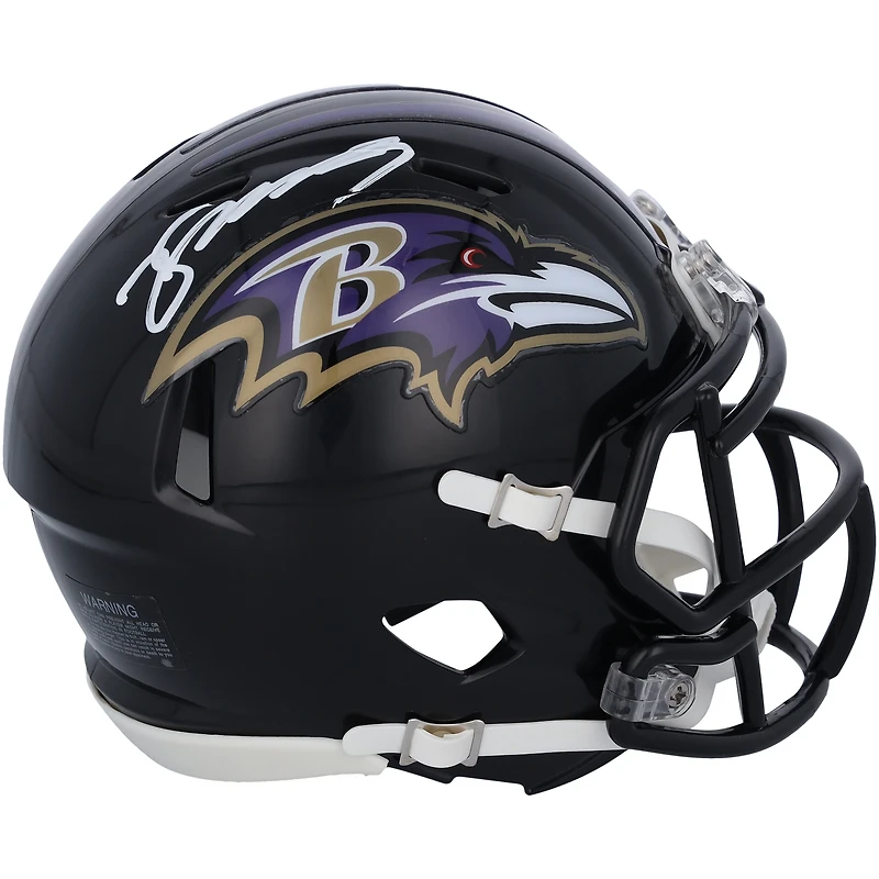 Zay Flowers Baltimore Ravens Autographed Speed Mini Helmet