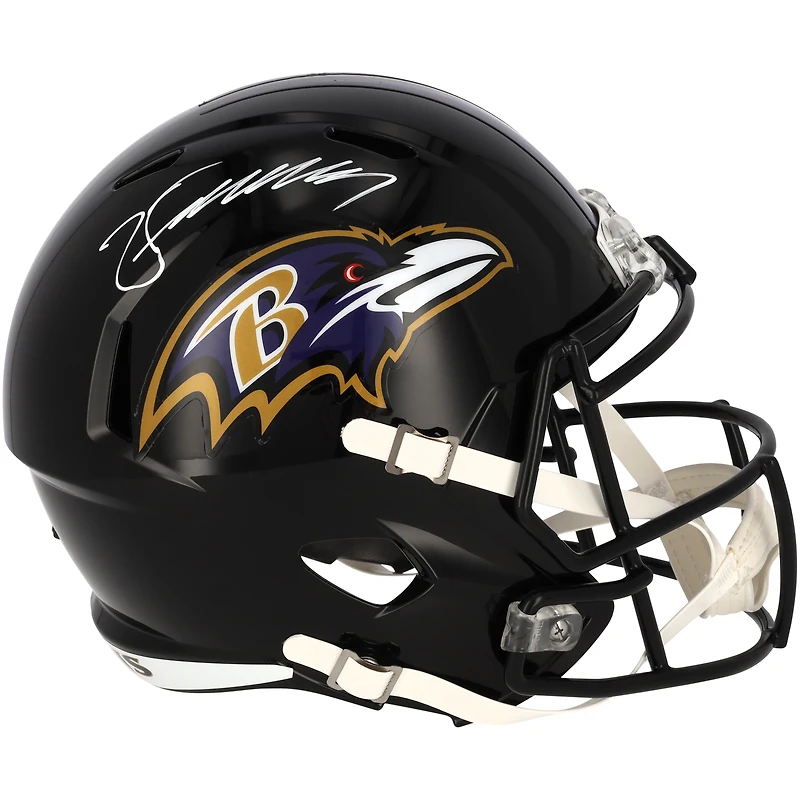 Zay Flowers Baltimore Ravens Autographed Speed Replica Helmet