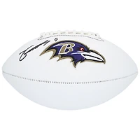 Ballon de football Wilson à panneau blanc autographié par Zay Flowers des Ravens de Baltimore