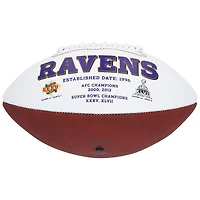 Zay Flowers Baltimore Ravens Autographed Wilson White Panel Football