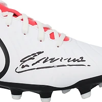 Crampons de football Nike blancs et rouges autographiés par Andrés Iniesta (Barcelone)