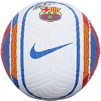 Andres Iniesta Barcelona Autographed White, Blue & Red Soccer Ball