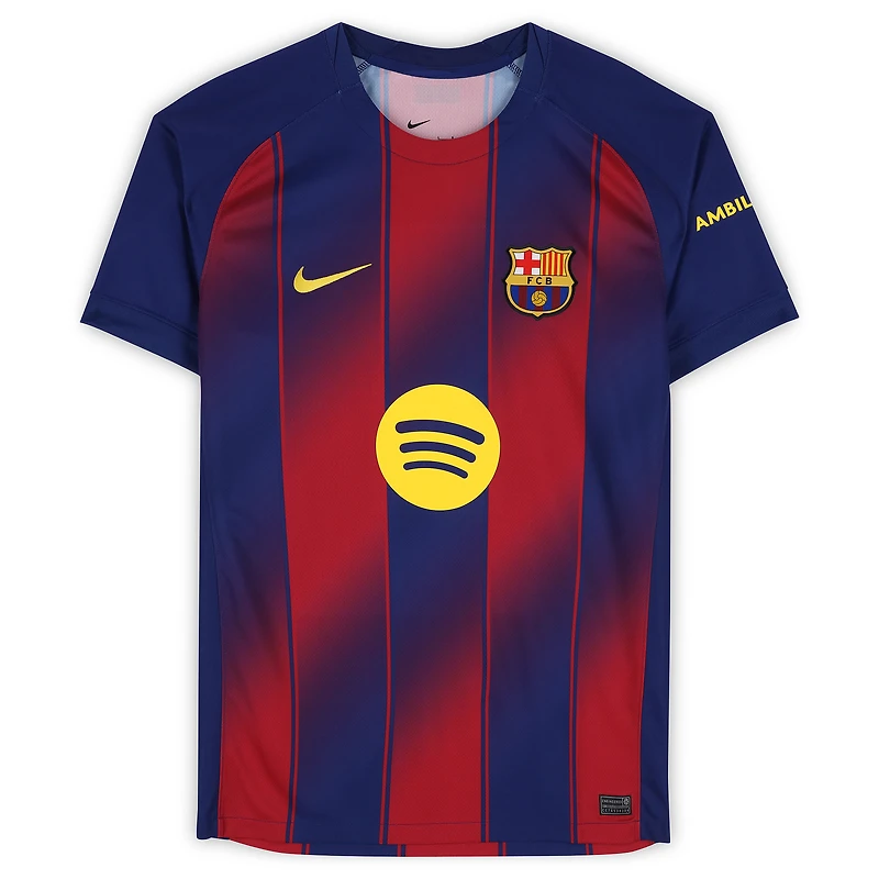David Villa Barcelona Autographed Red/Blue Nike Modern Home Jersey