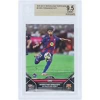 Dro Fernández Barcelona 2025-26 Topps Now Scores First Barca Goal on Dazzling Debut #3 BGS Authenticated 9.5 Rookie Card