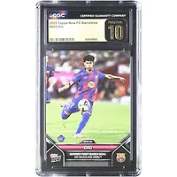 Carte de recrue Dro Fernández Barcelone 2025 Topps Now FC Barcelone marque son premier but pour des débuts étincelants #3 Authentifiée CGC PRISTINE 10