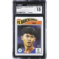 Dro Fernández Barcelona 2026 Topps Living Set UEFA CC #849 CGC Authenticated 10 Rookie Card