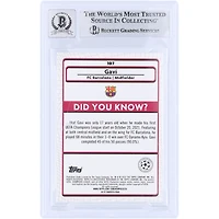 Carte de recrue Auto 10 autographiée par Gavi Barcelona 2021-22 Topps Merlin UEFA #107 Beckett Fanatics Witnessed Authenticated Auto 10 Rookie Card