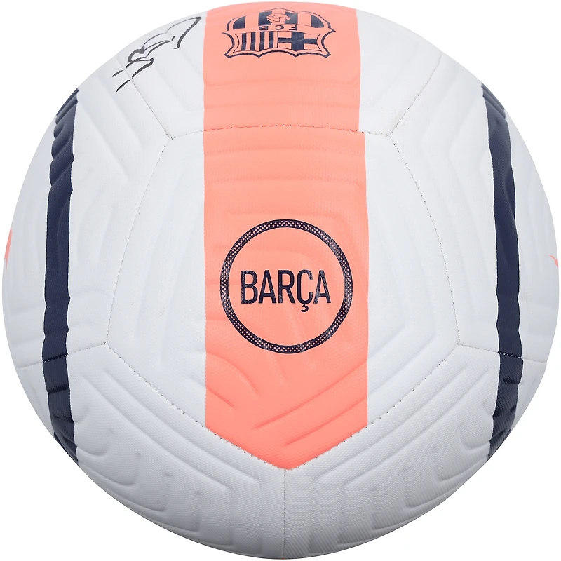 Gavi Barcelona Autographed White Soccer Ball