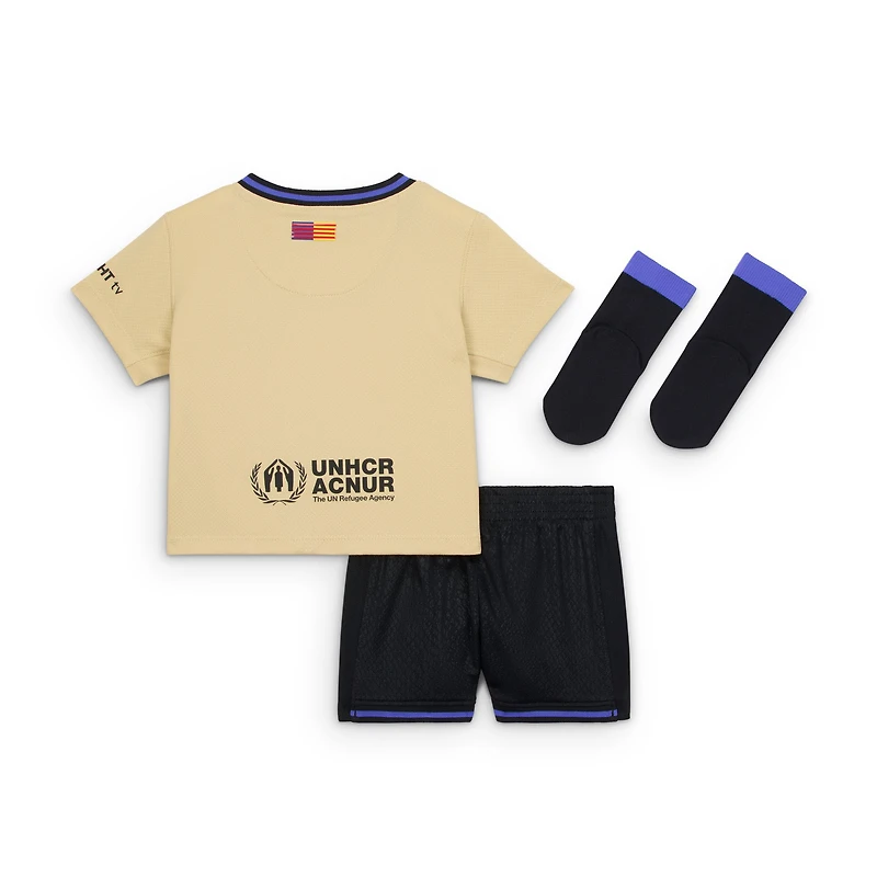 Ensemble d'entraînement Nike Gold Barcelone 2025/26 pour bébé