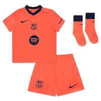 Ensemble de troisième tenue stade Nike Orange Barcelone 2025/26 pour bébé