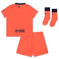 Ensemble de troisième tenue stade Nike Orange Barcelone 2025/26 pour bébé