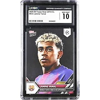 Lamine Yamal Barcelona 2025-26 Topps Now UEFA CL Youngest Player to Make 25 UCL Appearances #33 CGC Authenticated 10 Card