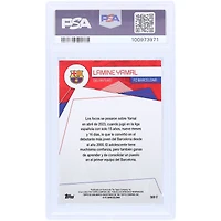 Lamine Yamal Barcelona 2023-24 Topps FCB Fan Set Purple #BAR-17 #/299 PSA Authenticated Auto 10 Rookie Card