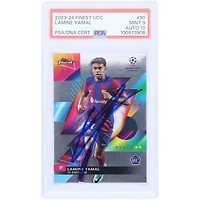 Carte Rookie 9/10 authentifiée 2023-24 Topps Finest UCC #50 PSA autographiée par Lamine Yamal Barcelone