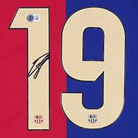 Lamine Yamal Barcelona Autographed 2024-25 Red/Blue Nike Long Sleeve Jersey