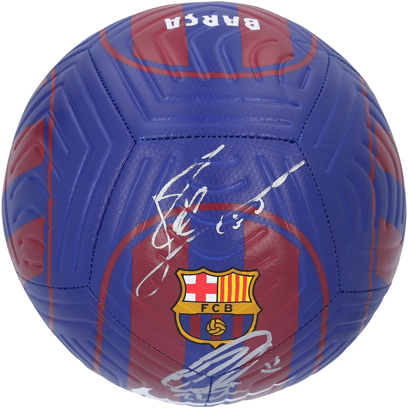 Lionel Messi & Zlatan Ibrahimovic Barcelona Autographed Nike Home Academy Soccer Ball