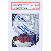 Lionel Messi Barcelone 2023-24 Topps Chrome UCC Starball Debut #SD-10 PSA Authentifié GEM MT 10 Carte