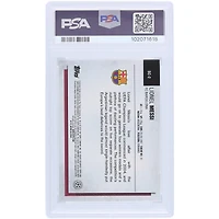 Carte PSA authentifiée 10/10 signée Lionel Messi Barcelone Topps Chrome National Convention UEFA #SC-2 2024