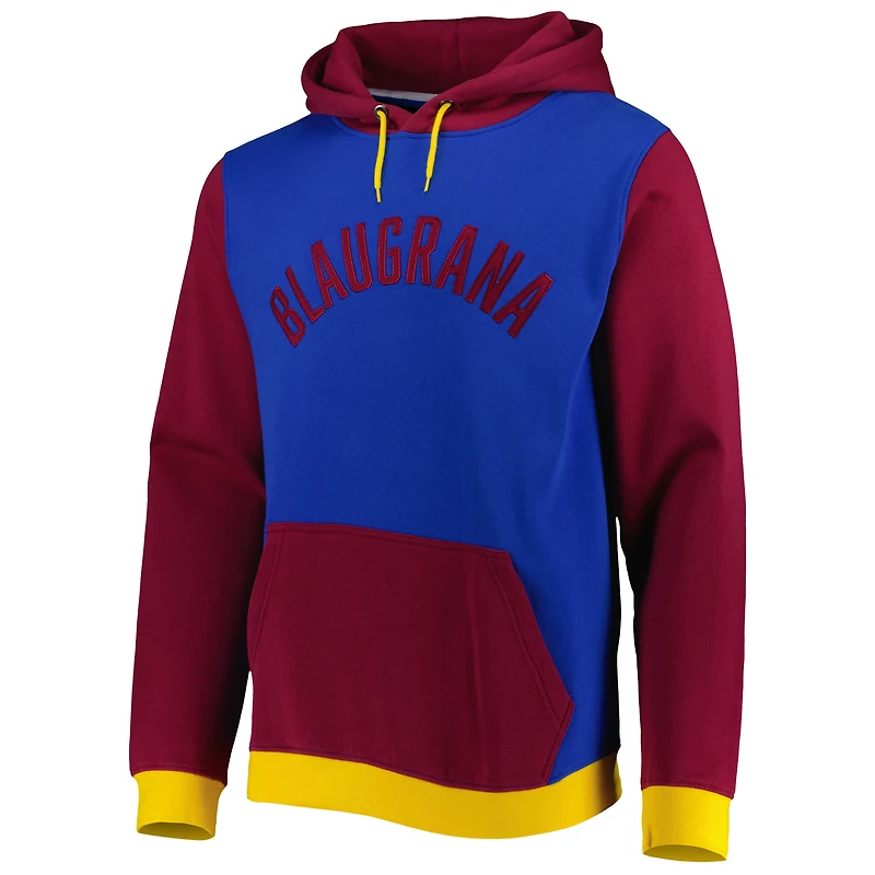 Sweat à Capuche Barcelona Retro Raglan Bleu Homme