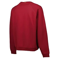 Men's Burgundy Barcelona Foundation Oversized Raglan Pullover Sweatshirt