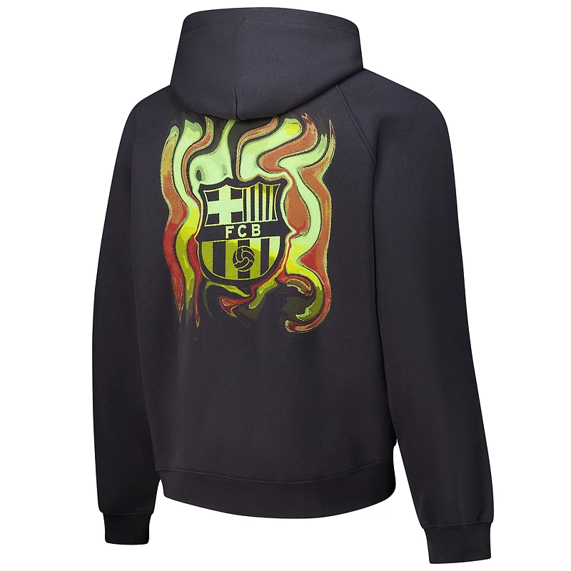 Sweat à capuche surdimensionné Barcelona Dream pour homme en charbon