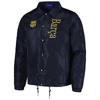 Men's Navy Barcelona Coaches Full-Snap Jacket